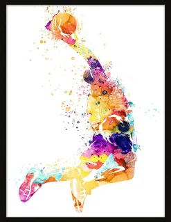 Affiche Dunk multicouleur Dada Art l.30 x H.40 cm