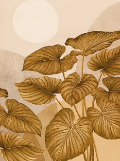 Affiche feuilles ocre l.30 x H.40 cm Dada Art