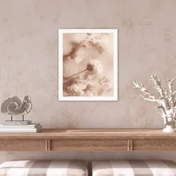 Affiche fleur de coton beige l.24 x H.30 cm Dada Art
