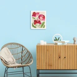 Affiche fleurs roses l.24 x l.30 cm Dada Art
