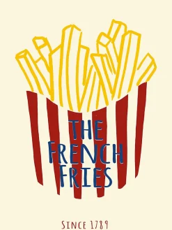 Affiche frite " the French fries " l.30 x H.40 cm Dada Art