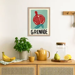 Affiche fruit grenade l.30 x l.40 cm Dada Art