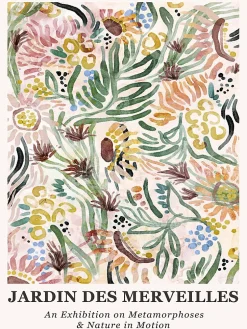 Affiche jardin des merveilles pastel l.30 x l.40 cm Dada Art