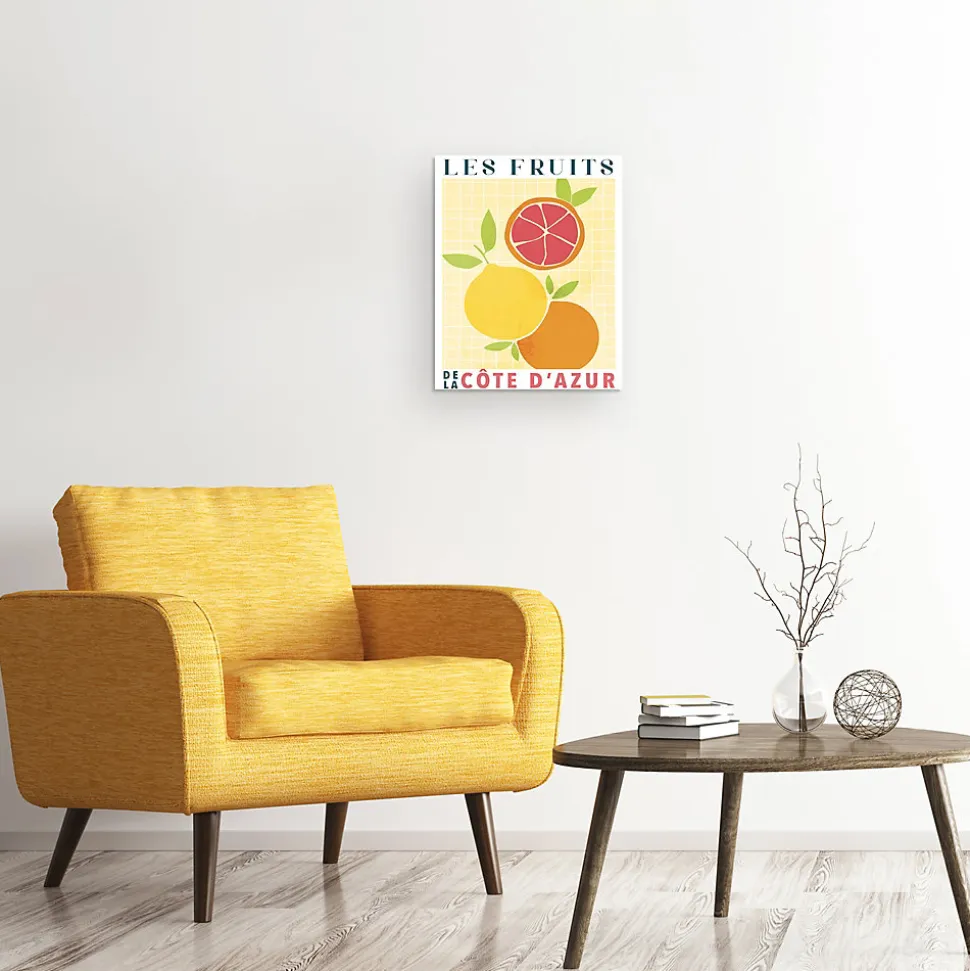 Affiche les fruits de la côte d'azur Dada Art l.40 x H.50 cm jaune-orange