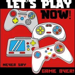 Affiche let's play multicouleur Dada Art l.30 x H.30 cm
