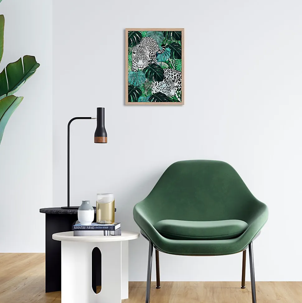 Affiche léopard jungle vert L.40 x H.50cm Dada Art