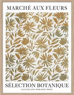 Affiche Marché aux fleurs orange Dada Art l.30 x H.40 cm
