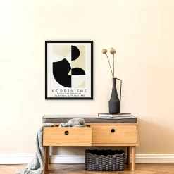 Affiche moderniste beige et noir l.40 x H.50 cm Dada Art