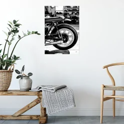 Affiche moto noir et blanc L.50 x H.70cm Dada Art
