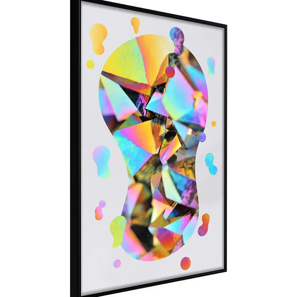 Affiche Murale Encadrée "Abstract Light Bulb" 21 x 30 cm Noir