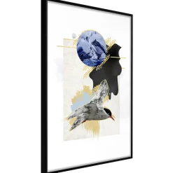 Affiche Murale Encadrée "Abstraction with a Tern" 40 x 60 cm Noir