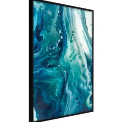 Affiche Murale Encadrée "Acrylic Pouring II" 40 x 60 cm Noir