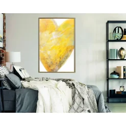 Affiche Murale Encadrée "Amber Heart" 40 x 60 cm Or