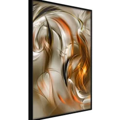 Affiche Murale Encadrée "Amber Breeze" 30 x 42 cm Noir