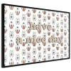 Affiche Murale Encadrée "Animals Wish a Nice Day" 45 x 30 cm Noir