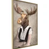 Affiche Murale Encadrée "Animal Alter Ego Moose" 40 x 60 cm Or