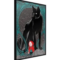 Affiche Murale Encadrée "Bad Wolf" 30 x 42 cm Noir