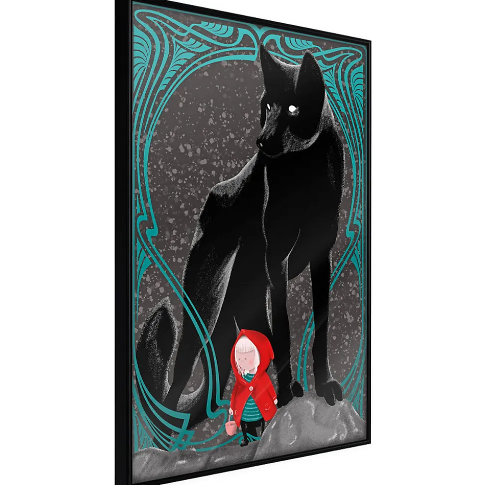 Affiche Murale Encadrée "Bad Wolf" 30 x 42 cm Noir