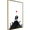 Affiche Murale Encadrée "Banksy Kids on Guns" 40 x 60 cm Or
