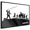 Affiche Murale Encadrée "Banksy The Whip" 45 x 30 cm Noir