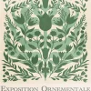 Affiche Ornemental vert Dada Art l.40 x H.50 cm