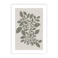 Affiche papier imprimé feuilles sans cadre 50x70cm