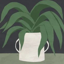 Affiche plante et vase gris l.30 x H.30 cm Dada Art
