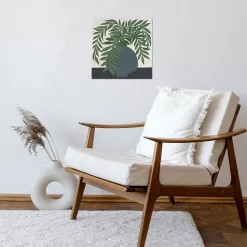 Affiche plante vase vert l.30 x l.30 cm Dada Art