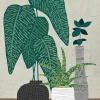 Affiche plantes et vases verts l.30 x l.40 cm Dada art