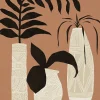 Affiche poterie sur fond terracotta l.30 x l.40 cm Dada Art