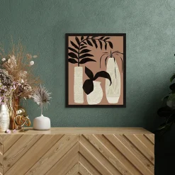 Affiche poterie sur fond terracotta l.30 x l.40 cm Dada Art