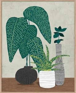 Affiche pots et plantes L.40 x H.50cm Dada Art