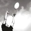 Affiche rugby noir et blanc L.50 x H.70cm Dada Art