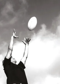 Affiche rugby noir et blanc L.50 x H.70cm Dada Art