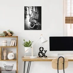 Affiche scooter noir et blanc L.50 x H.70cm Dada Art