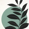 Affiche tige abstraite vert l.24 x l.30 cm Dada Art