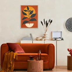 Affiche tige sur fond terracotta L.50 x H.70cm Dada Art