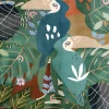 Affiche toucans feuillage multicouleurs l.60 x l.80 cm Dada Art