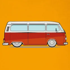 Affiche van orange l.30 x l.30 cm Dada Art