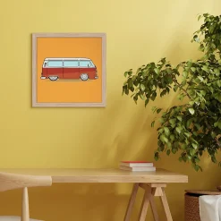Affiche van orange l.30 x l.30 cm Dada Art