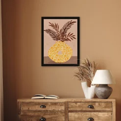 Affiche vase ocre l.30 x H.40 cm Dada Art