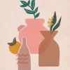 Affiche vase rose et terracotta l.30 x l.40 cm Dada Art