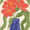 Affiche vase terracotta et bouquet de fleurs l.50 x l.70 cm Dada art