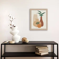 Affiche vases et orange terracotta l.24 x l.30 cm Dada Art