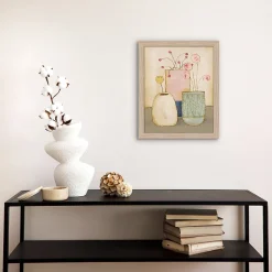 Affiche vases vintage rose l.24 x H.30 cm Dada Art