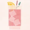 Affiche verre cocktail rose pâle l.24 x l.30 cm Dada Art