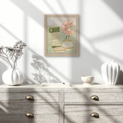 Affiche vintage fleur et cruche pastel l.24 x l.30 cm Dada Art