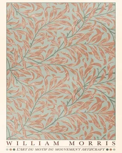 Affiche William Morris l'art du motif du mouvement art & craft feuilles Dada Art l.40 x H.50 cm