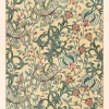 Affiche William Morris motifs, exposition, fleurs, feuilles l.30 x H.40 cm multicolore