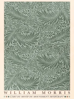 Affiche William Morris vert l.30 x L.40 Dada Art